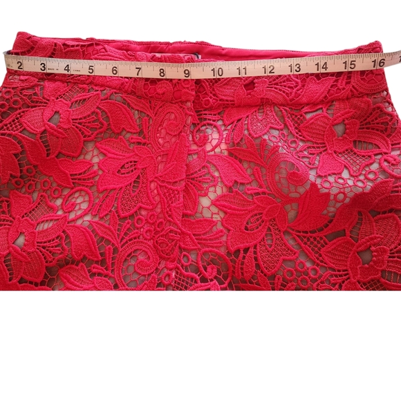 Mango Red Lace Wide Leg Pants - Picture 8 of 10